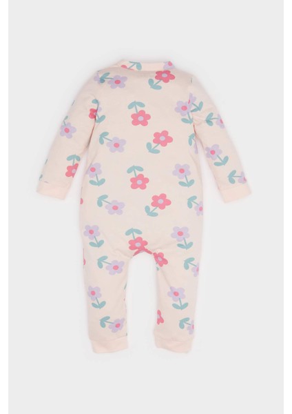 Kız Bebek Yenidoğan Çiçekli Penye Tulum E9992A525AU fırsatları