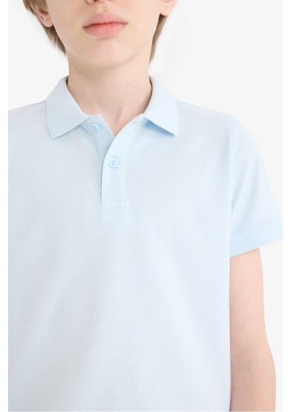 Erkek Çocuk Polo Yaka Basic Düz Pike Okul Tişörtü K1689A625AU indirimleri