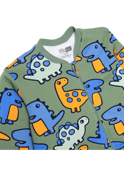 Erkek Bebek Uyku Tulumu Fermuarlı Bisiklet Yaka Uzun Kol modelleri