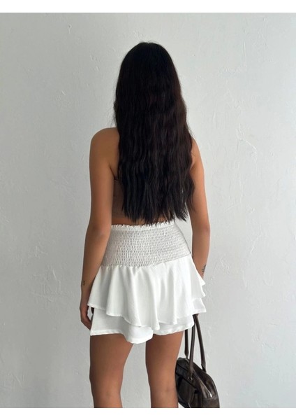 Ayrobin Şortlu Etek - Beyaz fiyatları