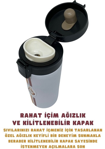 400ML Lisanslı Çift Katlı Paslanmaz Çelik Termos Mug 8 Saat Sıcak Soğuk Hediye Kutulu fiyatları