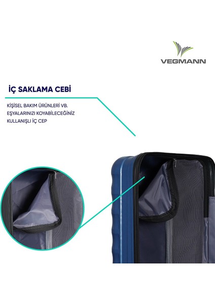 Delphin Seri Mavi 3'lü Valiz Seti Mavi indirimleri
