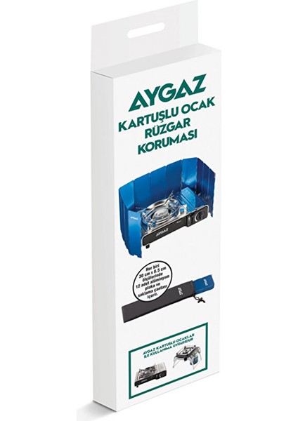 Kartuşlu Ocak Rüzgar Koruması Mavi modelleri