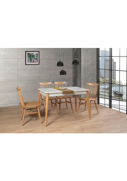 Milano Sabit Masa, Beyaz Meşe, 140X80 fırsatları