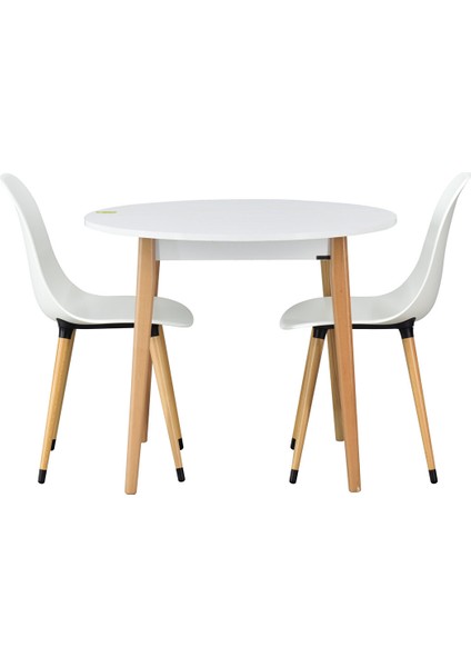 Vilinze Eames Sandalye Avanos Yuvarlak Ahşap Mutfak Masası Takımı - 90X90 cm fiyatları