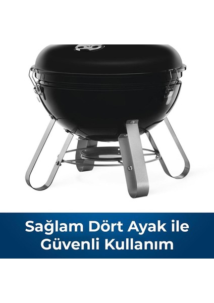 Premium 14 Taşınabilir Kömürlü Mangal | Barbekü 35CM modelleri