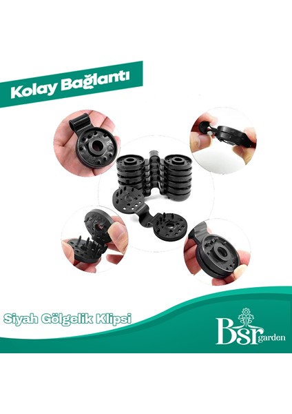 50 Adet Gölgelik Klipsi Bsr Garden