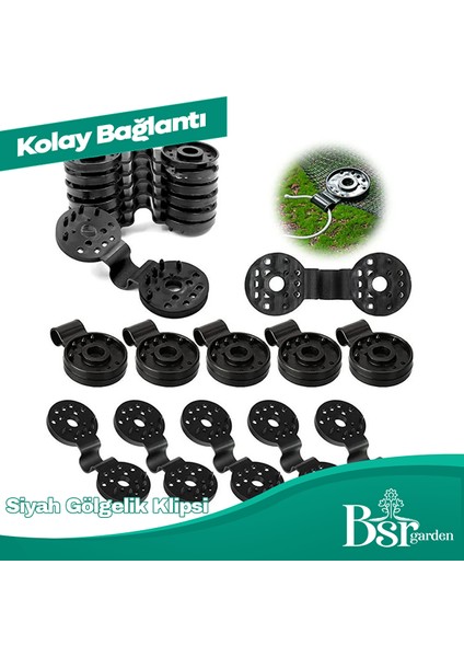 50 Adet Gölgelik Klipsi Bsr Garden fiyatları