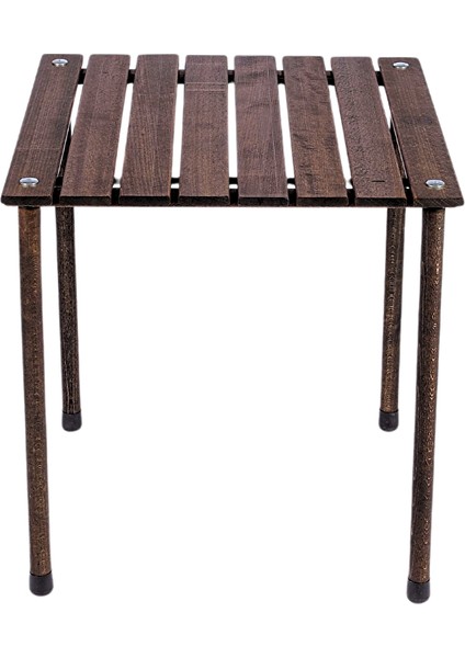 Ahşap Katlanır Masa Sandalye Seti Antrasit Iskelet Koyu Gri Kılıf, 50X50X50 Masa fırsatları