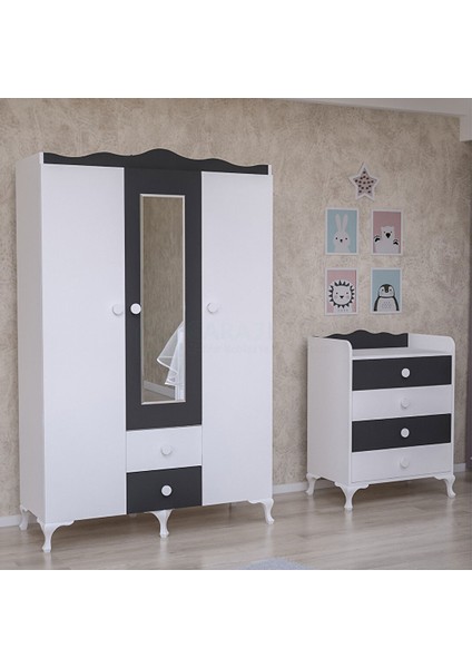 Elegant Gri Bebek Odası Takımı Yatak ve Uyku Setikombinli Uyku Seti Krem modelleri