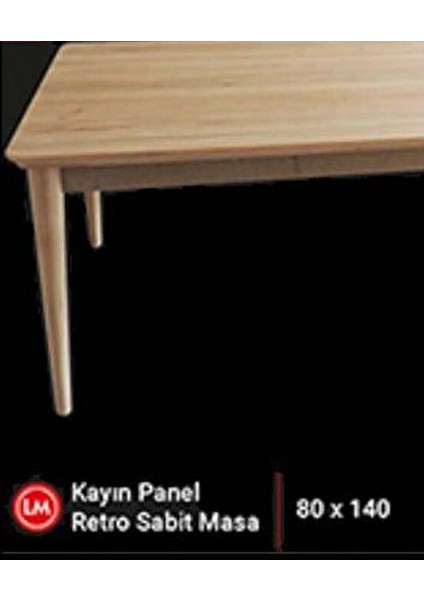Masa 12883 Klasik Torna Retro Kayın Ayak Ham Natüre Kaplama Açılır Tabla El Yapım