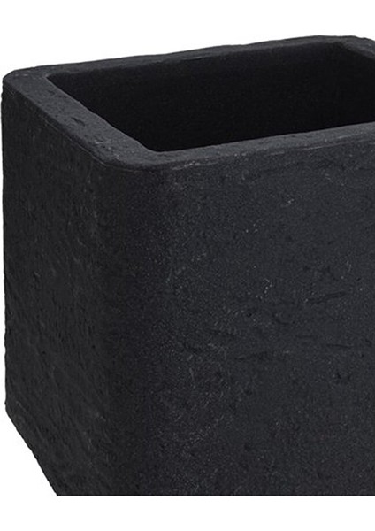 Namook Plastik Taş Tasarım Saksı Siyah G 39CM D 39CM Y 33CM modelleri