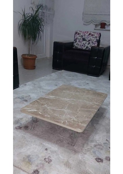 Ahşap Dikdörtgen Yer Sofrası-Hamur Açma Masası Kahverengi Mermer 60 x 90 cm fiyatları