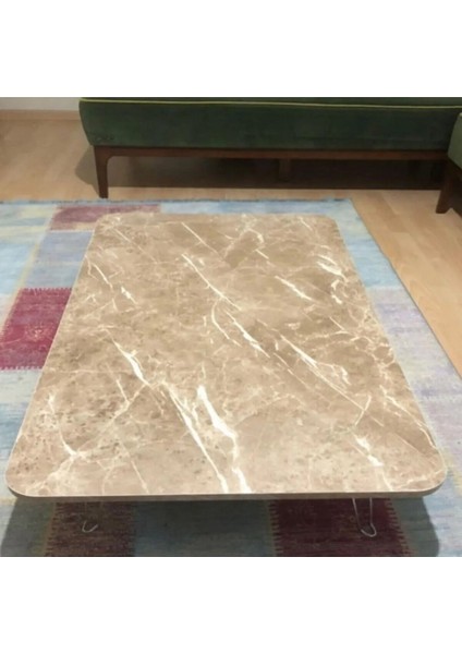 Ahşap Dikdörtgen Yer Sofrası-Hamur Açma Masası Kahverengi Mermer 60 x 90 cm modelleri