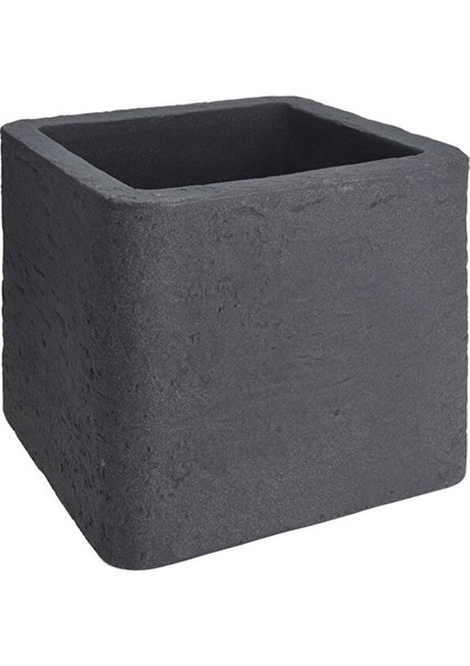 Namook Plastik Taş Tasarım Saksı Gri G 39CM D 39CM Y 33CM