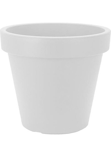 Plastik Saksı Beyaz Çap 30 cm Yükseklik 26 cm