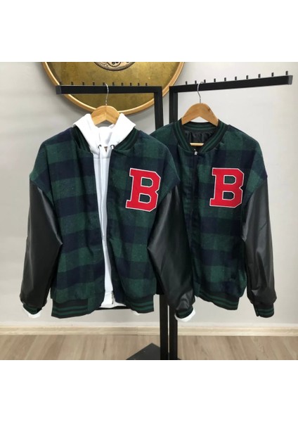 Erkek Pötikare Desen Nakışlı Kolej Ceket - Haki modelleri