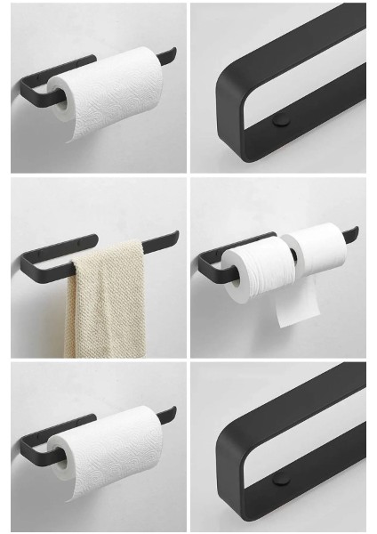 Metal Mat Siyah Havluluk