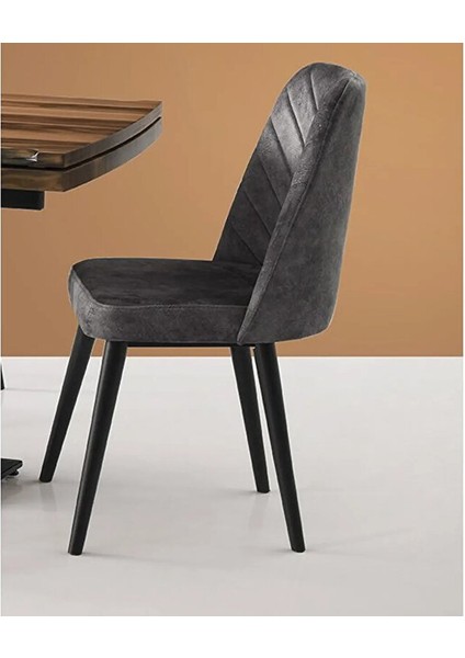 Açılır Kütük Masa ve Merida Sandalye Takımı, Gri Siyah , 130X80 fırsatları