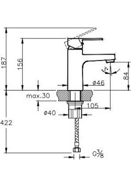 Nora S Lavabo Bataryası Krom A42878