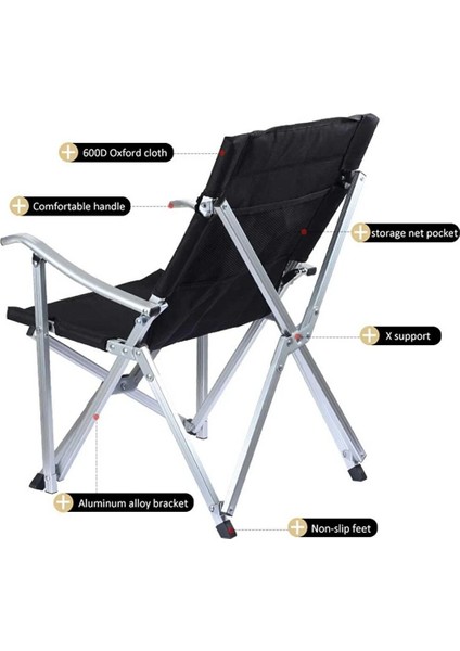 Dachuan Katlanır Kamp Sandalyesi Siyah fırsatları