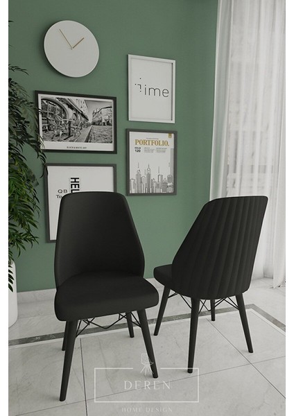 Mabel Serisi, 80X132 Mutfak ve Salon Yemek Masası Takımı + 6 Adet Sandalye