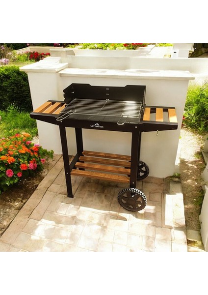 Wetterstein Tekerlekli Ahşap Sehpalı Mangal/ Barbekü S Model fiyatları