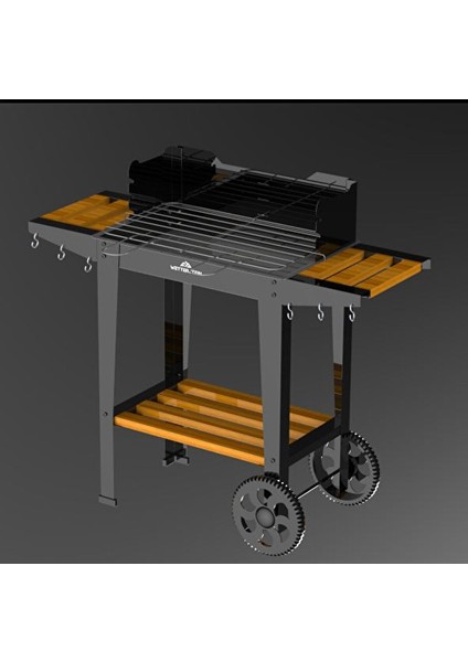 Wetterstein Tekerlekli Ahşap Sehpalı Mangal/ Barbekü S Model fırsatları