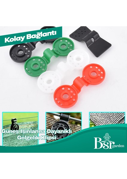 Gölgelik Klipsi Karışık Renk 100 Adet Bsr Garden fırsatları