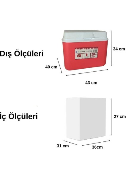 Adventure 28 Qt Soğutucu Buzluk 26 Litre Kırmızı indirimleri