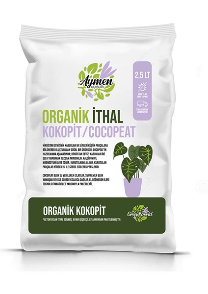 Özel Karışımlı Ponza Katkılı 2,5 Litre Iç Dış Mekan Bitki Yetiştirme Toprağı Cocopeat - Kokopit 2,5 Litre