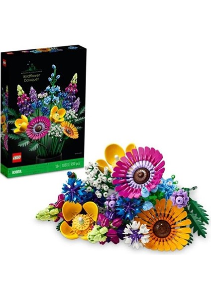 ® Icons Kır Çiçekleri Buketi 10313 - Yetişkinler Için Koleksiyonluk Yapım Seti (939 Parça)