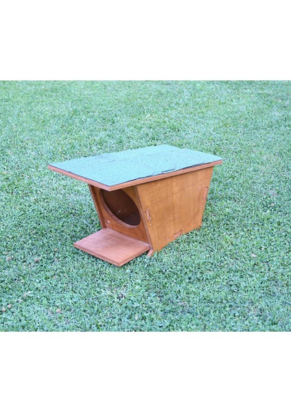 Ahşap Mini Kedi Evi-Yeni Doğan Evi