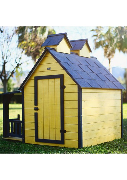 Ultra Lüks Ahşap Köpek Kulübesi (Evi) (Gold Edition)