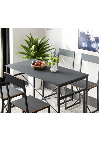 Mutfak Masası Yemek Masası Salon Masası 4 Kişilik 120X60 Masa Füme 1536 modelleri