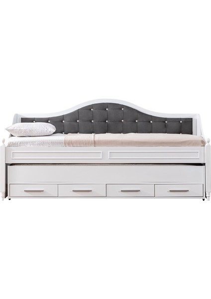 Eymen Yavrulu Karyola - Gri + 2 Adet Comfort Yatak