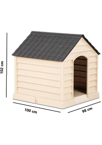 SY-5101 Dış Mekan Plastik Büyük Pet Köpek Kulubesi Kahve-Bej modelleri