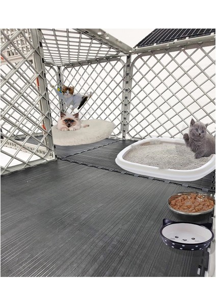 60CM x 180CM x 60CM Alt Dolu-Üst Kapalı 3 Kapılı Köpek, Kedi, Tavşan Kafesi, 4,5cm Aralıklı