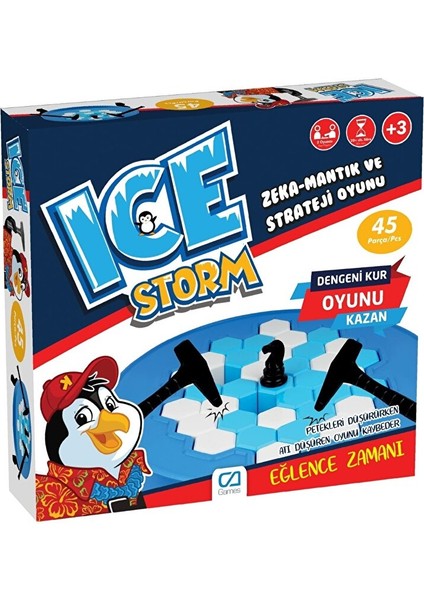 Ice Storm 3+ Yaş Çocuklar Için 45 Parçalı Eğlenceli Iki Oyunculu Zeka-Mantık-Strateji Oyunu