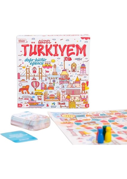 Güzel Türkiyem Doğa-Kültür-Eğlence 210 Parçalı Eğitici 7+ Yaş Çocuklar Için Kutu Oyunu fiyatları