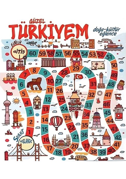Güzel Türkiyem Doğa-Kültür-Eğlence 210 Parçalı Eğitici 7+ Yaş Çocuklar Için Kutu Oyunu modelleri