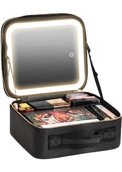 LED Işıklı Taşınabilir Makyaj Aynası, Su Geçirmez, Ayarlanabilir Bölmeli, 2000MAH Batarya fırsatları