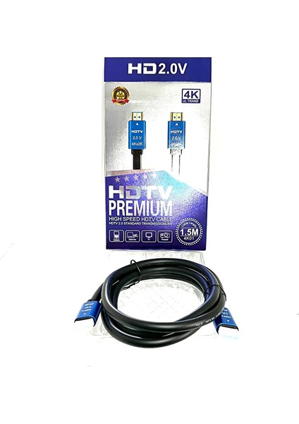 1.5 Metre HDMI Kablo 2.0V 4K Ultra Hd 4k*2k High Performance 19+1 Ethernet 1.5m Hdmı Cable