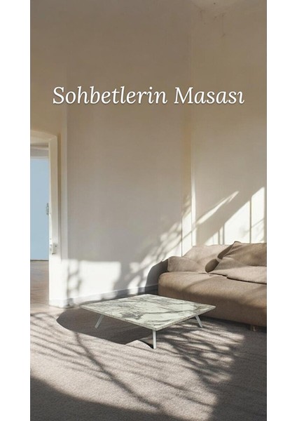 Kare Yer Sofrası Mutfak Sofrası Kolay Taşınabilir 90 x 90 cm Balkon Sofra