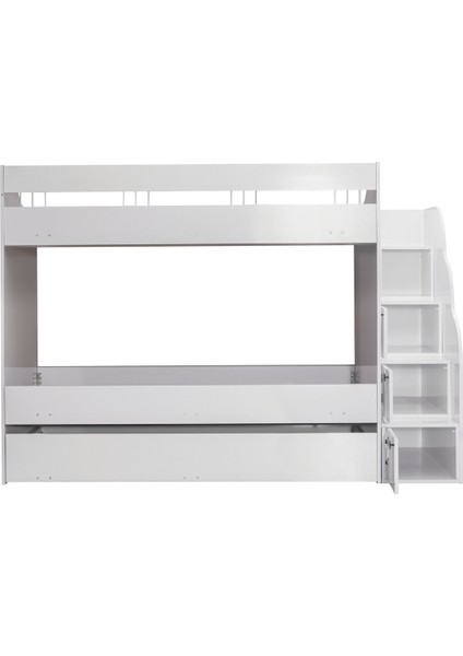 Genç Odası, White Complex Yavrulu Ranza + Çalışma Masası + 3 Kapaklı Dolap