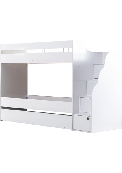 Genç Odası, White Complex Yavrulu Ranza + Çalışma Masası + 3 Kapaklı Dolap