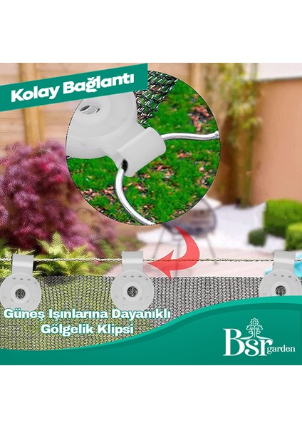 500 Adet Beyaz Gölgelik Klipsi Uv Katkılı ( Güneşe Karşı Dayanıklı ) Bsr Garden fırsatları