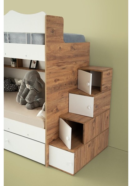 Çeti̇n Ranza Bulut Yavrulu Ranza Beyaz & Ahşap Çelik Destekli %100 Mdf Beyaz-Ahşap modelleri