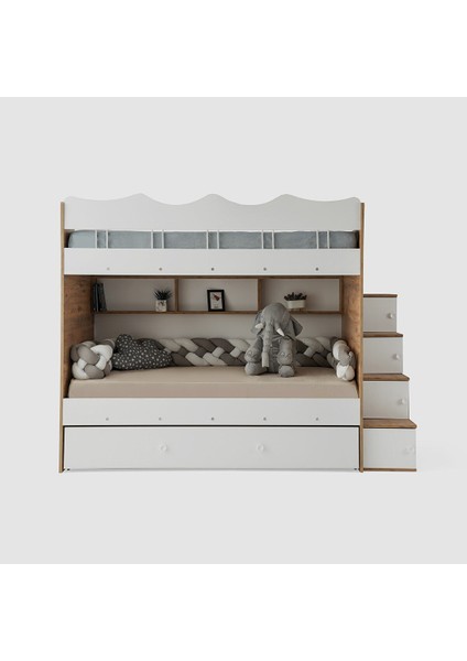 Çeti̇n Ranza Bulut Yavrulu Ranza Beyaz & Ahşap Çelik Destekli %100 Mdf Beyaz-Ahşap fırsatları