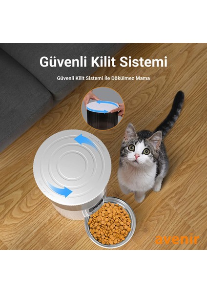HM-260 Wifi Sesli Otomatik Kedi Mama Kabı Uygulama Kontrollü